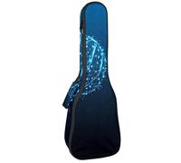 Ukulele Borsa Basket Astratto Poly Wireframe Ukulele Custodia per Soprano Tenore Concert 23 Pollici 10 MM Spessore Morbido Imbottito Cinghie Regolabile Gig Bag