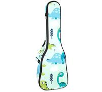 Ukulele Borsa Cartoon Dinosauri E Nube Ukulele Custodia per Soprano Tenore Concert 23 Pollice 10 MM Spessore Morbido Imbottito Cinghie Regolabile Gig Bag