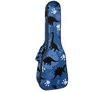 Ukulele Borsa Dinosauri E Orme Ukulele Custodia per Soprano Tenore Concert 23 Pollice 10 MM Spessore Morbido Imbottito Cinghie Regolabile Gig Bag