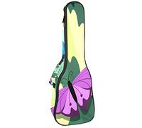 Ukulele Borsa Farfalla Verde Modello Ukulele Custodia per Soprano Tenore Concert 23 Pollici 10MM Spessore Morbido Imbottito Cinghie Regolabile Gig Bag