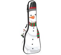 Ukulele Borsa Inverno Pupazzo di Neve Natale Carino Ukulele Caso per Soprano Tenore Concerto 23 Pollice 10MM Spessore Morbido Imbottito Cinghie Regolabili Gig Bag
