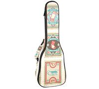 Ukulele Borsa Natale francobollo Ukulele Caso per Soprano Tenore Concerto 23 Pollice 10MM Spessore Morbido Imbottito Cinghie Regolabili Gig Bag