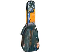 Ukulele Borsa Parrot Bird Pattern Ukulele Custodia per Soprano Tenore Concert 23 Pollici 10 MM Spessore Morbido Imbottito Cinghie Regolabile Gig Bag