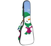 Ukulele borsa pupazzo di neve ascoltando musica modello Ukulele caso per Soprano tenore concerto 23 pollici 10 mm di spessore morbido imbottito cinghie regolabili Gig Bag