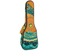 Ukulele borsa retrò etnica Mandala Delfini modello Ukulele caso per Soprano Tenore Concert 23 Pollici 10 MM spessore morbido imbottito cinghie regolabili Gig Bag