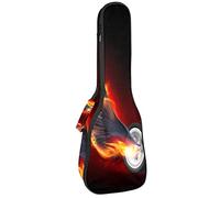 Ukulele borsa ruota con ali di fuoco Ukulele caso per Soprano Tenore Concert 23 Pollici 10 MM spessore morbido imbottito cinghie regolabili Gig Bag