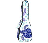 Ukulele Borsa Tartaruga Under Water World Ukulele Custodia per Soprano Tenore Concert 23 Pollici 10 MM Spessore Morbido Imbottito Cinghie Regolabile Gig Bag