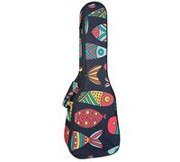 Ukulele Borsa Undersea World Of Fish Ukulele Custodia per Soprano Tenore Concert 23 Pollice 10 MM Spessore Morbido Imbottito Cinghie Regolabile Gig Bag