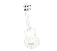ukulele Chitarra A 3 Corde Leggera Color Caramello Per Ukulele Soprano Trasparente In Materiale PC Unibody Integrale(Color:WHITE)
