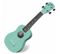 Ukulele Chitarra Uke Soprano Acustica Legno Mogano 4 Cordes 15 Trastes Turchese