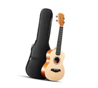 Ukulele con foro rotondo da 58,4 cm, per principianti e avanzati, in mogano solido (principale)