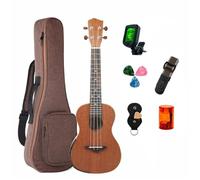 ukulele Concerto Saxophone Tenore 21" 23" 26" Sapele Ukulele Aquila Corde Pacchetto Opzionale Accordatore(Color:4,Size:26)