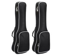 Ukulele Custodia 21" Singola Tracolla Zainetto con Cinghie Nero Bianco 2pz