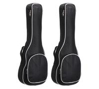Ukulele Custodia 23" Singola Tracolla Zainetto con Tracolle Nero Bianco 2pz