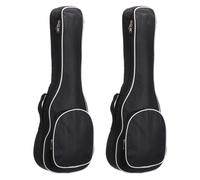 Ukulele Custodia 26" Singola Tracolla Zainetto con Cinghie Nero Bianco 2pz