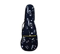 Ukulele - Custodia per ukulele da 23 pollici, dal design con note musicale, impermeabile, resistente, imbottita, con cinghie regolabili, fatta a zaino