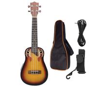 Ukulele da 23 Pollici Ukulele in Legno di Abete Rosso con Tastiera in Palissandro e Ponte Equalizzatore a 3 Bande Integrato per gli Appassionati di Musica
