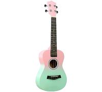Ukulele da concerto da 23 pollici, strumenti musicali a corda a cambio graduale Ukulele for adulti, principiante, kit ukulele soprano con custodia cinturino accordatore corde plettri (Color : Pink-gr