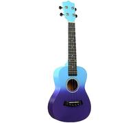 Ukulele da concerto da 23 pollici, strumenti musicali a corda a cambio graduale Ukulele for adulti, principiante, kit ukulele soprano con custodia cinturino accordatore corde plettri (Color : Blue-pu