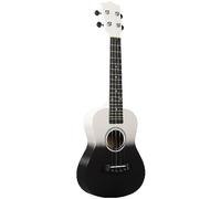 Ukulele da concerto da 23 pollici, strumenti musicali a corda a cambio graduale Ukulele for adulti, principiante, kit ukulele soprano con custodia cinturino accordatore corde plettri (Color : Black-W