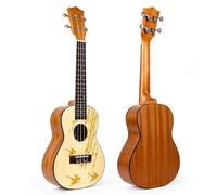 Ukulele da concerto per principianti, mano sinistra, 58,4 cm, in mogano massiccio, 12 tasti, sintonizzatori in rame 1:18 (B)