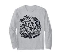 Ukulele da Surf Hawaiano dal Vivo Aloha Hibiscus Tropical Vibes Maglia a Manica