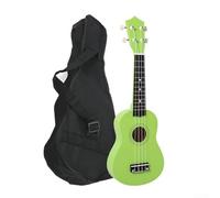 Ukulele entry-level da 53,3 cm con corde in nylon facili da suonare, accordatore, affidabilità e custodia protettiva per il trasporto (verde)
