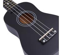 Ukulele entry-level da 53,3 cm con corde in nylon facili da suonare, accordatore, affidabilità e custodia protettiva per il trasporto, colore nero