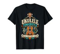 Ukulele Fingerstyle - Quattro Corde Melody Harmony Rhythm Maglietta con Stampa Grafica Economica