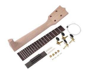 Ukulele Guitar Kit, Ukulele Assembly Kit, Wood Ukulele Neck, Ukulele Neck Installation, Complete Ukulele Ukulele Neck Kit with Installation Tools and Assembly Manual to Build Your Own Ukulele