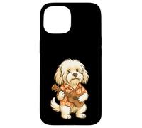 Ukulele Havanese che suona la chitarra Hawaii - Funny Dog Mom Dad Custodia per iPhone 15