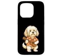 Ukulele Havanese che suona la chitarra Hawaii - Funny Dog Mom Dad Custodia per iPhone 15 Pro