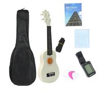 Ukulele In Legno Di Plastica Completamente Attrezzato + Borsa Da Concerto + Accordatore + Tracolla + Panno + Manuale Inglese(3)
