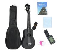 Ukulele In Legno Di Plastica Completamente Attrezzato + Borsa Da Concerto + Accordatore + Tracolla + Panno + Manuale Inglese(2)