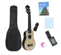 Ukulele In Legno Di Plastica Completamente Attrezzato + Borsa Da Concerto + Accordatore + Tracolla + Panno + Manuale Inglese(7)