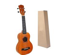 Ukulele In Mogano Da 21" Con Design Originale In Stile Hawaiano Color Legno Per Adulti, Perfetto Per I Principianti Principianti ukulele