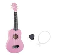 ukulele Kit Completo Ukulele ABS Da 4 Corde Da 21 Pollici Strumento Guitarra Per Chitarra Acustica Colorata Hawaii(Color:Pink)