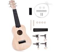 Ukulele Kit Fai-da-Te, Set di Strumenti Ukelele in Tiglio 4 Corde Hawaii da 4 Pollici 21 Accessori per Principianti Ukulele Bambini Bambini Ragazzi Adulti Progetto Artistico