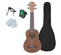 Ukulele Mini Strumento In Tiglio A Quattro Corde Per Ukulele Da 21 Pollici Adatto Ai Principianti(Set)