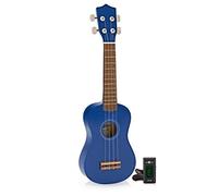 Ukulele pacchetto di Gear4music, Blue, Dimensione Soprano, con Accordatore
