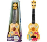 Ukulele per bambini stile cartone animato 16 pollici 4 corde Ukulele per bambini per principianti sintonizzabile ergonomico precoce educativo ABS chitarra per modello di dinosauro giocatto