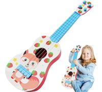 Ukulele per bambini, Ukulele a 4 corde stile cartone animato animale per principianti con istruzioni e plettri Chitarra per bambini in plastica educativa per la prima infanzia accordabile ergonomica