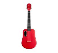 Ukulele per principianti Chitarra Elettrica Da Viaggio Per Chitarra Piccola Per Principianti Ukulele Da 23/26 Pollici In Fibra Di Carbonio(Color:Fire Red-FreeBoost 26 inch)