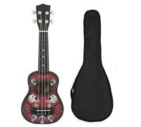Ukulele per principianti Chitarra Ukulele A 4 Corde Con Teschio Hawaiano Da 21 Pollici(Color:A)