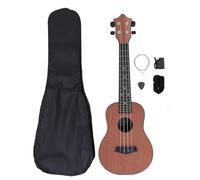 Ukulele per Principianti, Kit Ukulele a 4 Corde da 23 Pollici con Accordatore, Corda in Nylon, Custodia Morbida, Tracolla, Plettri, Panno per la Pulizia e Guida Allo Studio, Kit