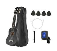Ukulele Per Principianti Piccola Chitarra Per Strumento Riproducibile Per Ukulele Con Nucleo Di Fiori Pesco Da 21 Pollici Accessori Completi(21-inch wood grain)