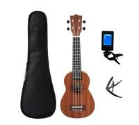 Ukulele per principianti Set Completo Di Mini Chitarra Soprano Ukulele In Mogano 4 Corde(Color:Gecko uke full Set)
