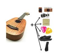 Ukulele per principianti Strumento Con Tastiera In Palissandro A 4 Corde Per Ukulele Sapele A Forma Di Ananas Da 21 Pollici(Color:Electric Uku and all)
