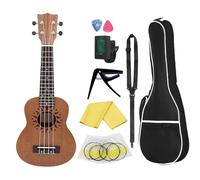 Ukulele per principianti Ukulele A 4 Corde Con Fiore Sapele Giyang Da 21 Pollici Per Chitarra Hawaiana(Color:B)