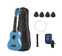 Ukulele Piccola Chitarra Per Strumento Riproducibile Per Ukulele Con Nucleo Di Fiori Pesco Da 21 Pollici Accessori Completi(21-inch black)